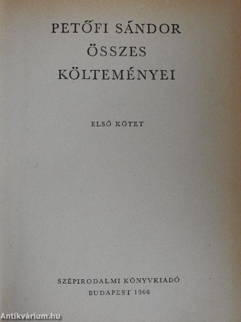 Petőfi Sándor összes költeményei 1-2.
