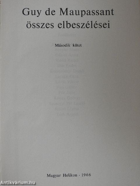 Guy de Maupassant összes elbeszélései II. (töredék)