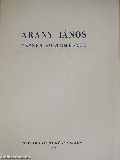 Arany János összes költeményei III. (töredék)