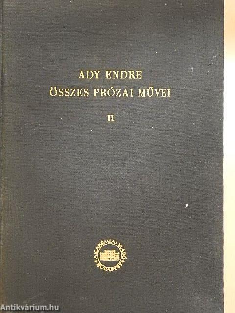 Ady Endre összes prózai művei II. (töredék)