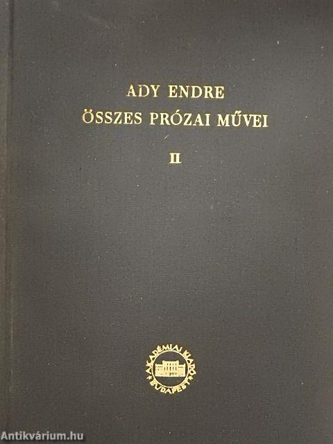 Ady Endre összes prózai művei II. (töredék)