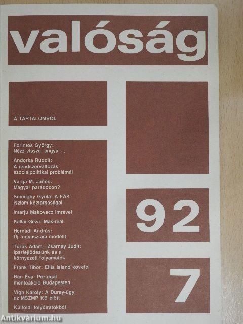 Valóság 1992. július