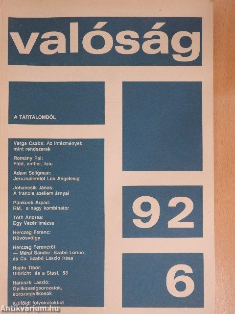 Valóság 1992. június