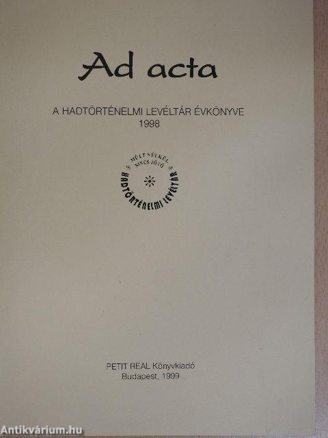 Ad acta 1998