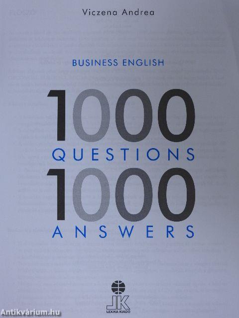 1000 Questions 1000 Answers - Business English - B2/C1