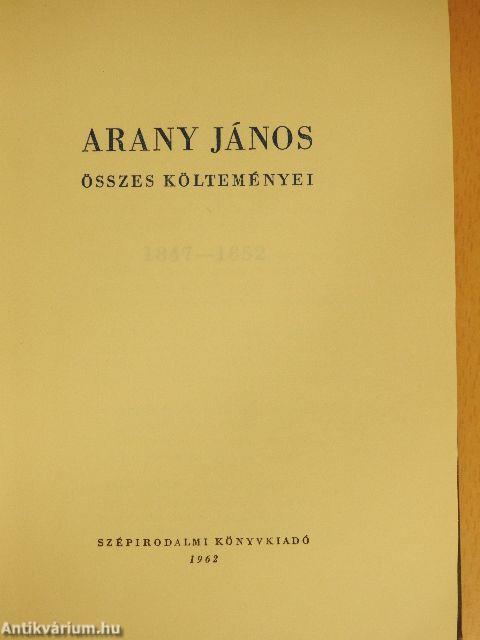Arany János összes költeményei I-III.