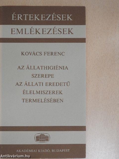 Az állathigiénia szerepe az állati eredetű élelmiszerek termelésében