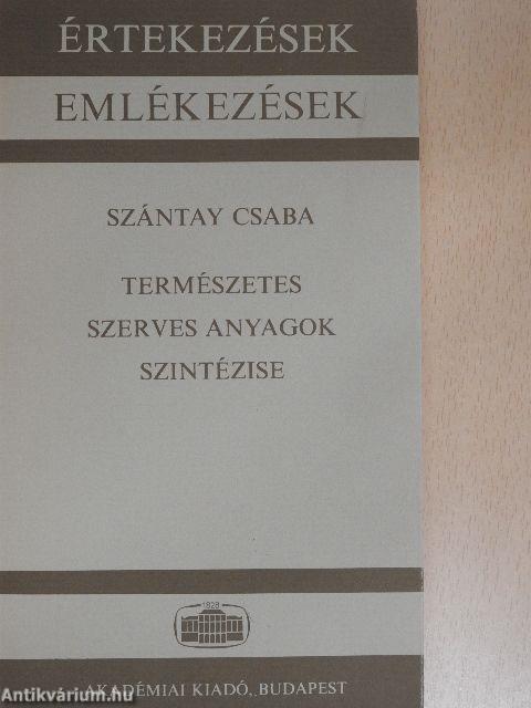 Természetes szerves anyagok szintézise