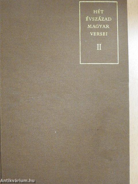 Hét évszázad magyar versei II. (töredék)
