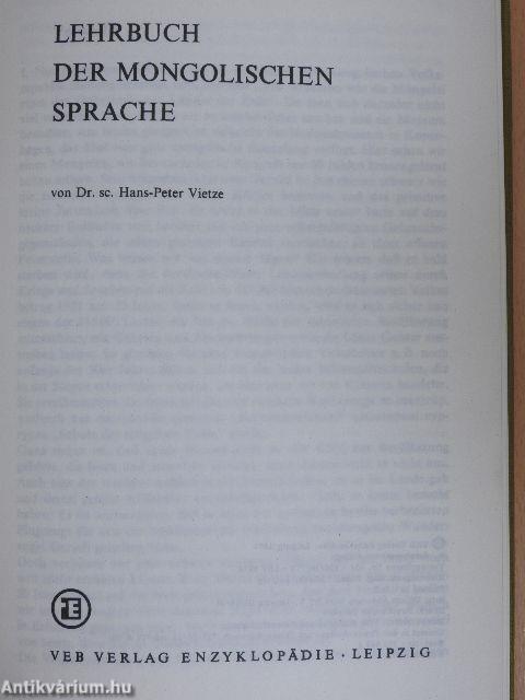 Lehrbuch der mongolischen Sprache