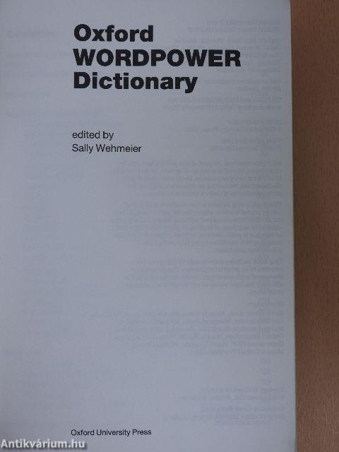 Oxford Wordpower Dictionary