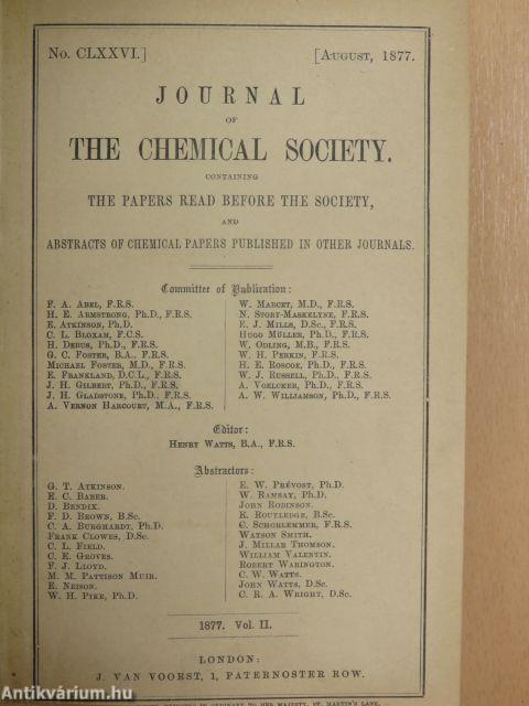 Journal of the Chemical Society 1877./II.