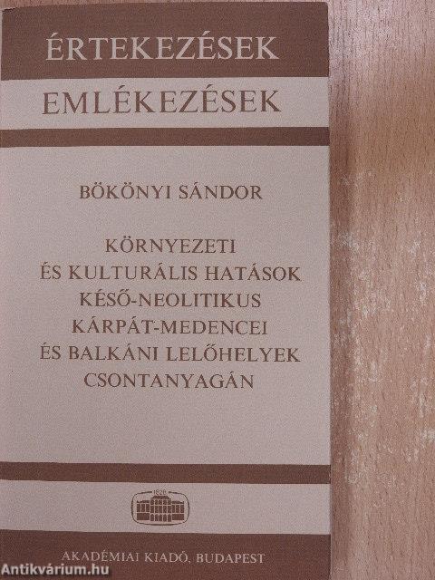 Környezeti és kulturális hatások késő-neolitikus kárpát-medencei és balkáni lelőhelyek csontanyagán