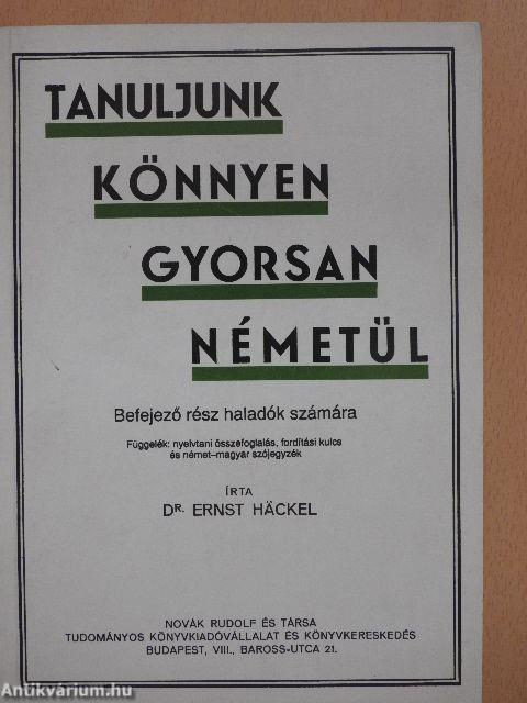 Tanuljunk könnyen, gyorsan németül!