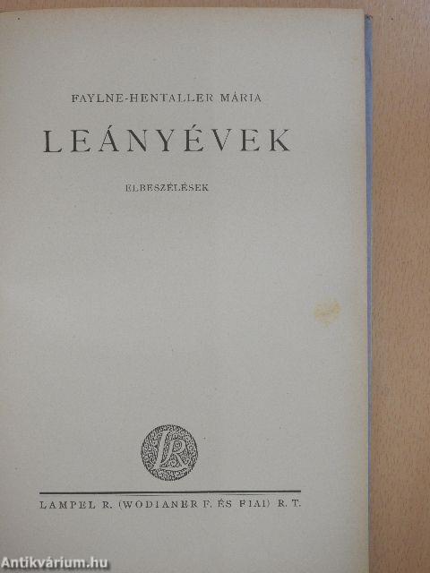 Leányévek