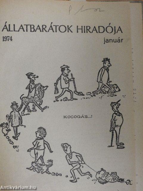 Állatbarátok hiradója 1974. január-december