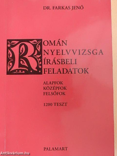 Román nyelvvizsga - Írásbeli feladatok