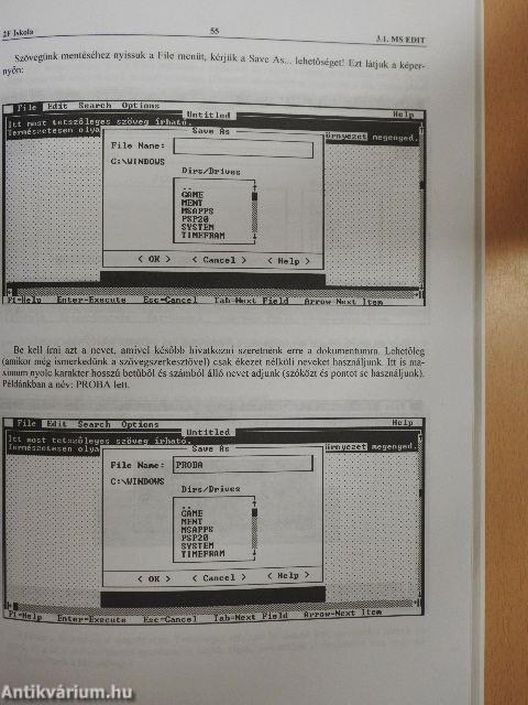 Alapismeretek az IBM PC alkalmazásához