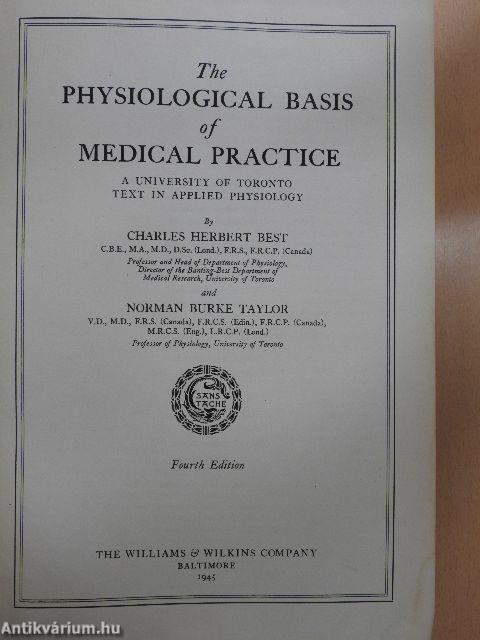 The Physiological Basis of Medical Practice