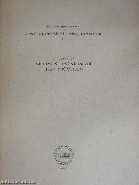 Modális harmóniák Liszt műveiben