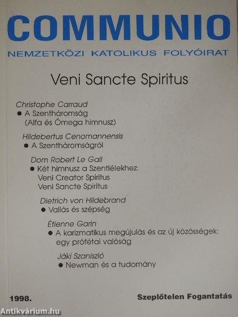 Communio 1998. Szeplőtelen fogantatás