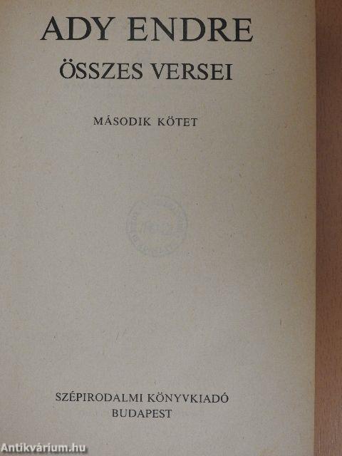 Ady Endre összes versei 2. (töredék)