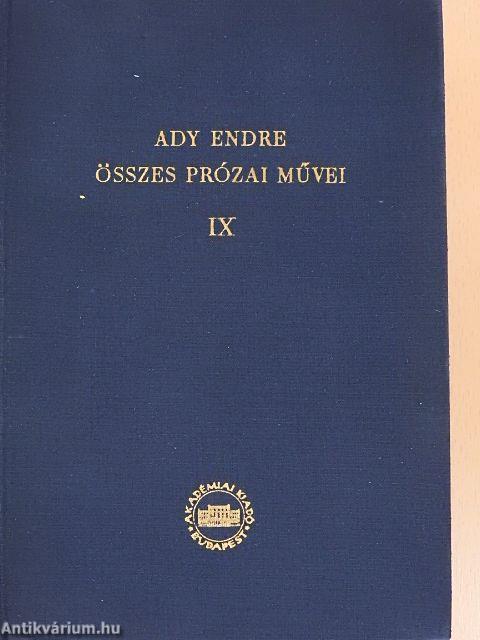 Ady Endre összes prózai művei IX. (töredék)