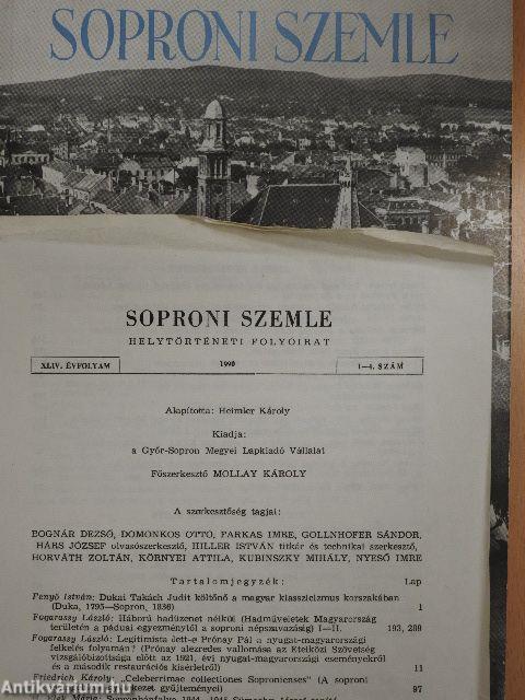 Soproni Szemle 1991/1-4.