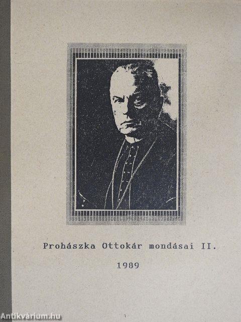 Prohászka Ottokár mondásai II.