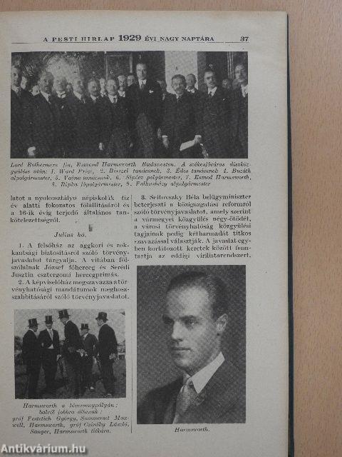 A Pesti Hirlap Nagy Naptára az 1929. közönséges évre