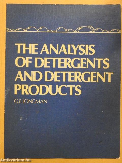 The Analysis of Detergents and Detergent Products