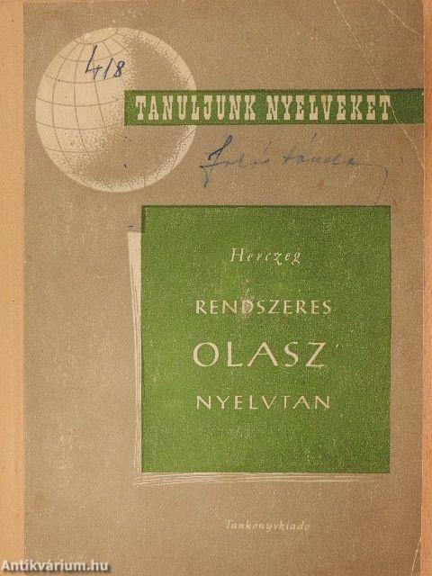 Rendszeres olasz nyelvtan