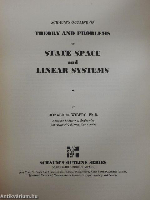 Schaum's Outline of Theory and Problems of State Space and Linear Systems