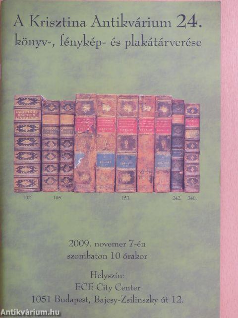 A Krisztina Antikvárium 24. könyv-, fénykép- és plakátárverése