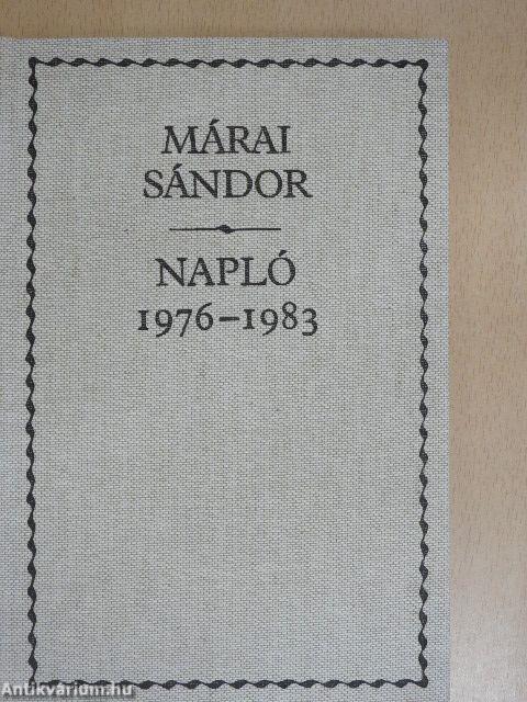 Napló 1976-1983