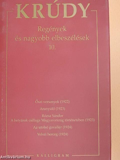 Regények és nagyobb elbeszélések 10.