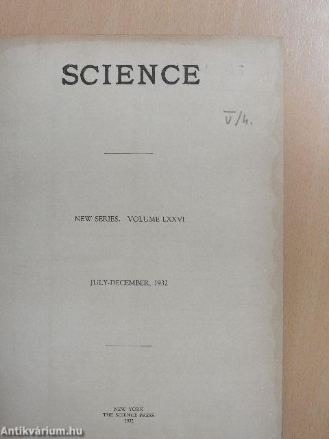 Science July-December 1932. (fél évfolyam)