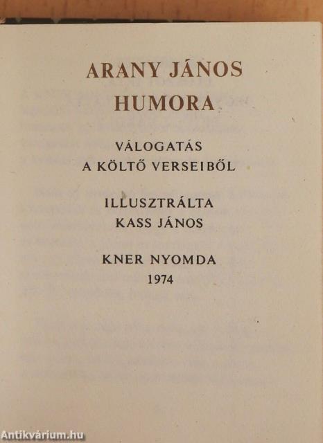 Arany János humora (minikönyv)