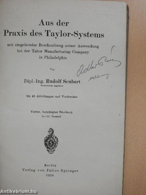 Aus der Praxis des Taylor-Systems