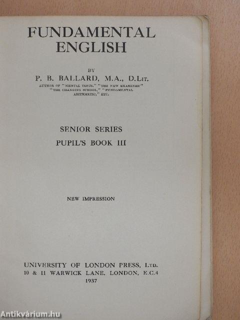 Fundamental English - Senior Series - Pupil's Book III