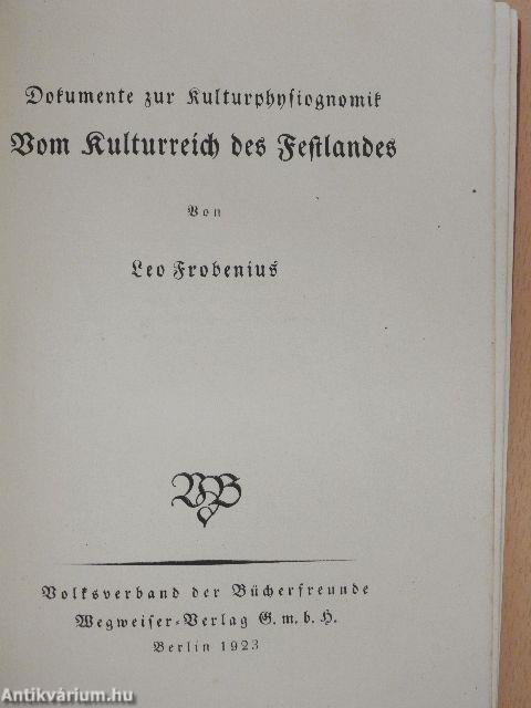 Vom Kulturreich des Festlandes (gótbetűs)