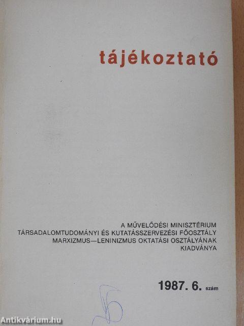 Tájékoztató 1987/6.