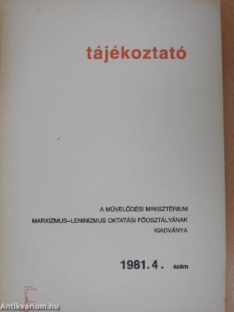 Tájékoztató 1981/4.