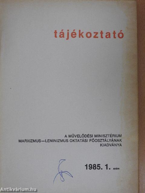 Tájékoztató 1985/1.