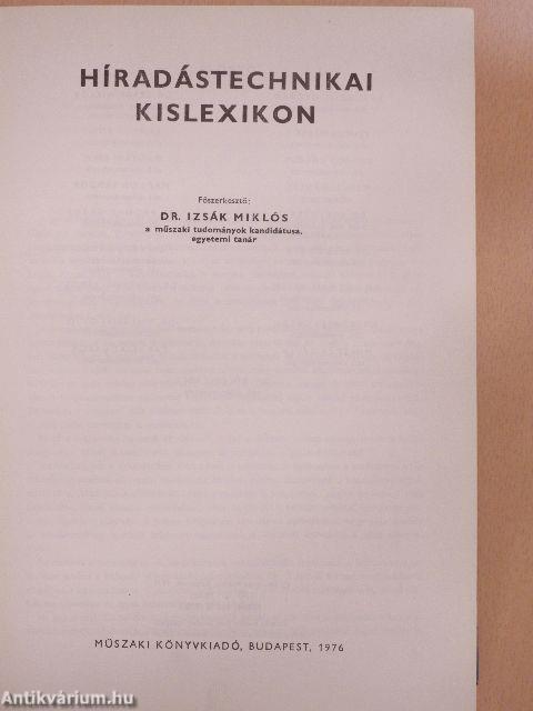 Híradástechnikai kislexikon