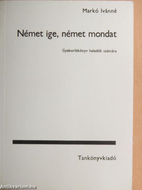 Német ige, német mondat