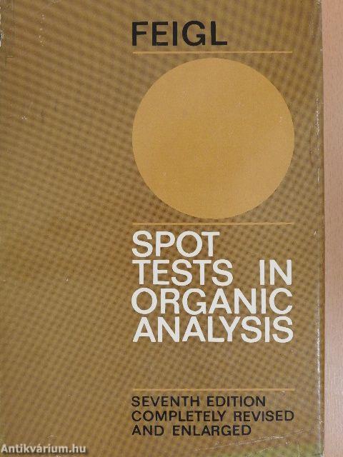 Spot Tests in Organic Analysis