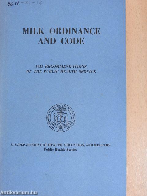 Milk Ordinance and Code