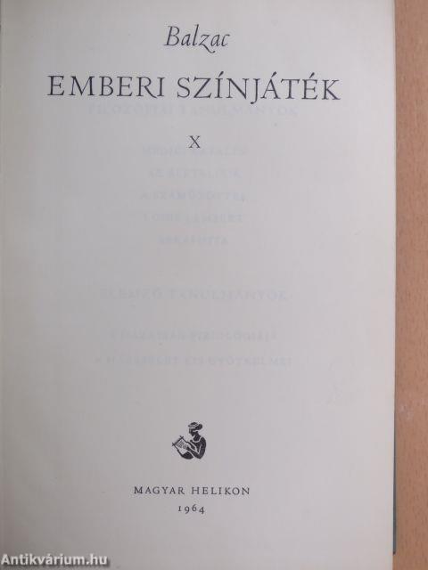 Emberi színjáték X.