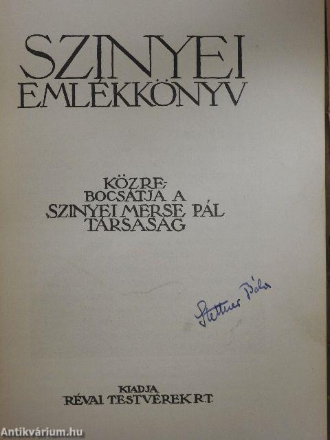 Szinyei emlékkönyv
